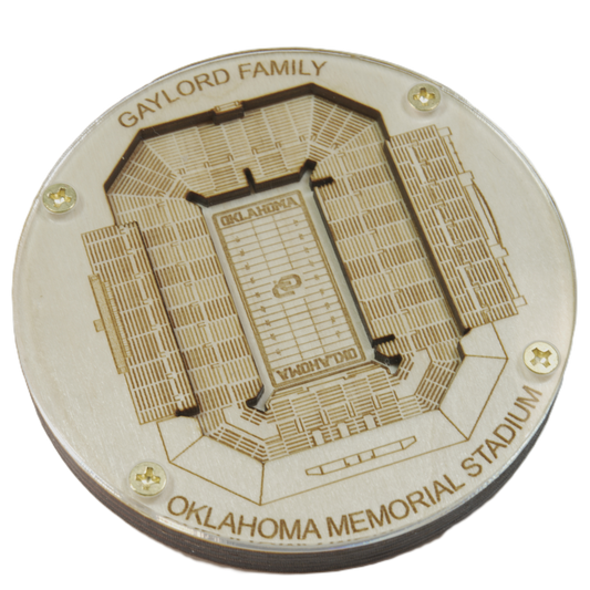 Norman, Oklahoma Coaster Art (Gaylord Family Oklahoma Memorial Stadium)
