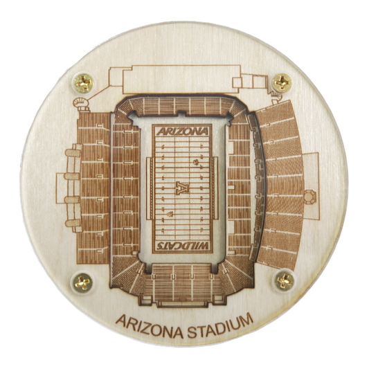 Tucson, Arizona Coaster Art (Arizona Stadium)
