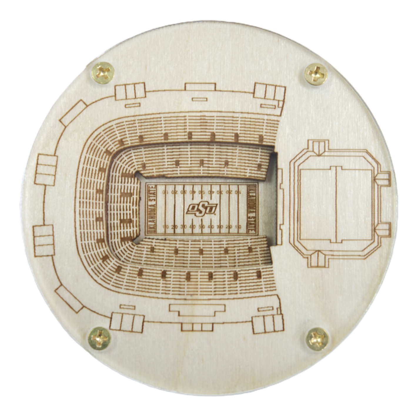 Stillwater, Oklahoma Coaster Art (Boone Pickens Stadium)