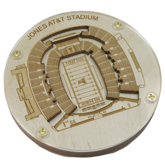 Lubbock, Texas Coaster Art (Jones AT&T Stadium)