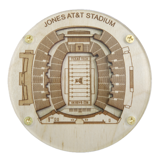 Lubbock, Texas Coaster Art (Jones AT&T Stadium)