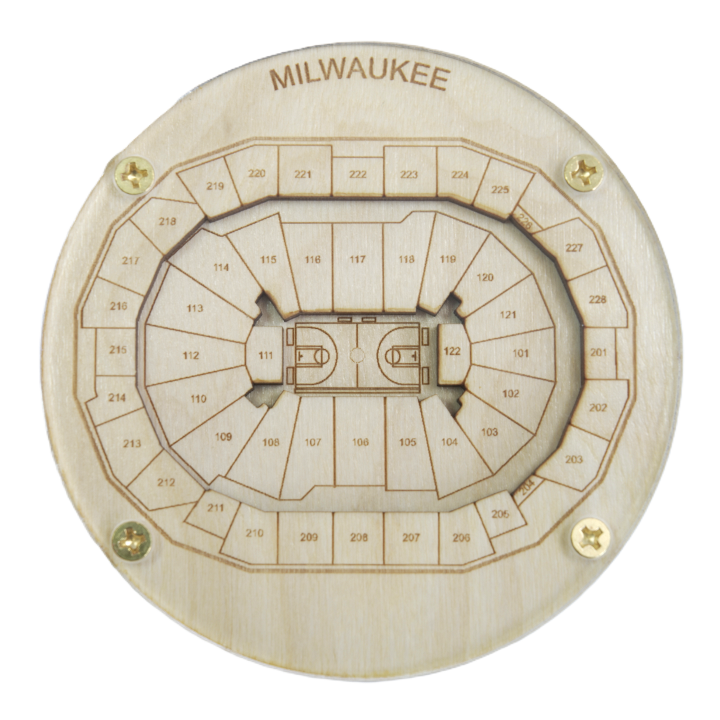 Milwaukee, Wisconsin Coaster Art (Fiserv Forum)