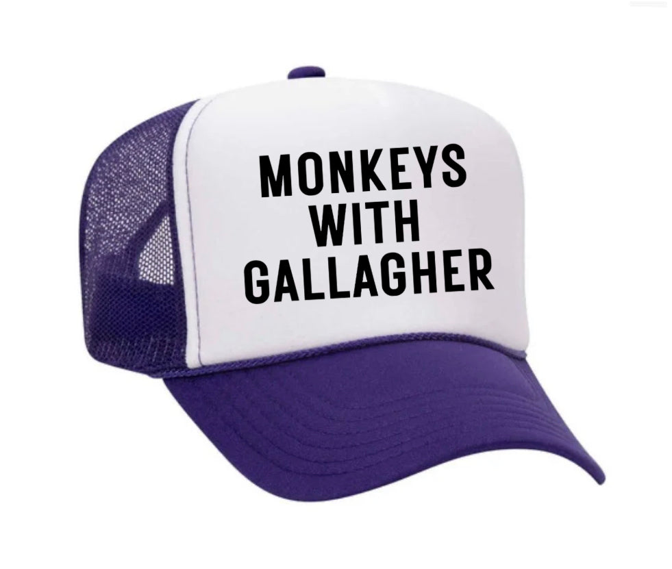 Monkeys With Gallagher Trucker Hat