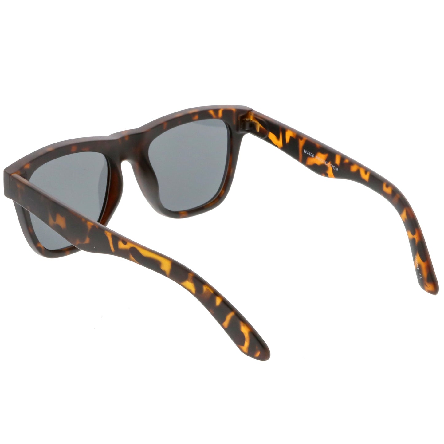 Classic Thick Arms Flat Lens Square Horn Rimmed Sunglasses C286