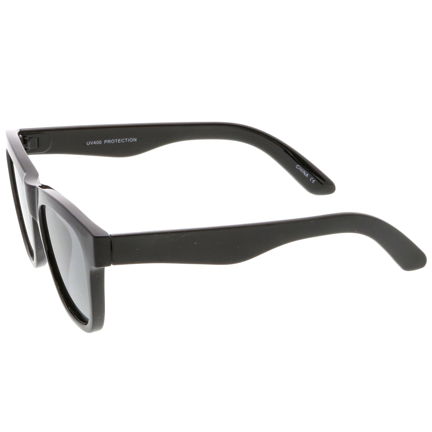 Classic Thick Arms Flat Lens Square Horn Rimmed Sunglasses C286