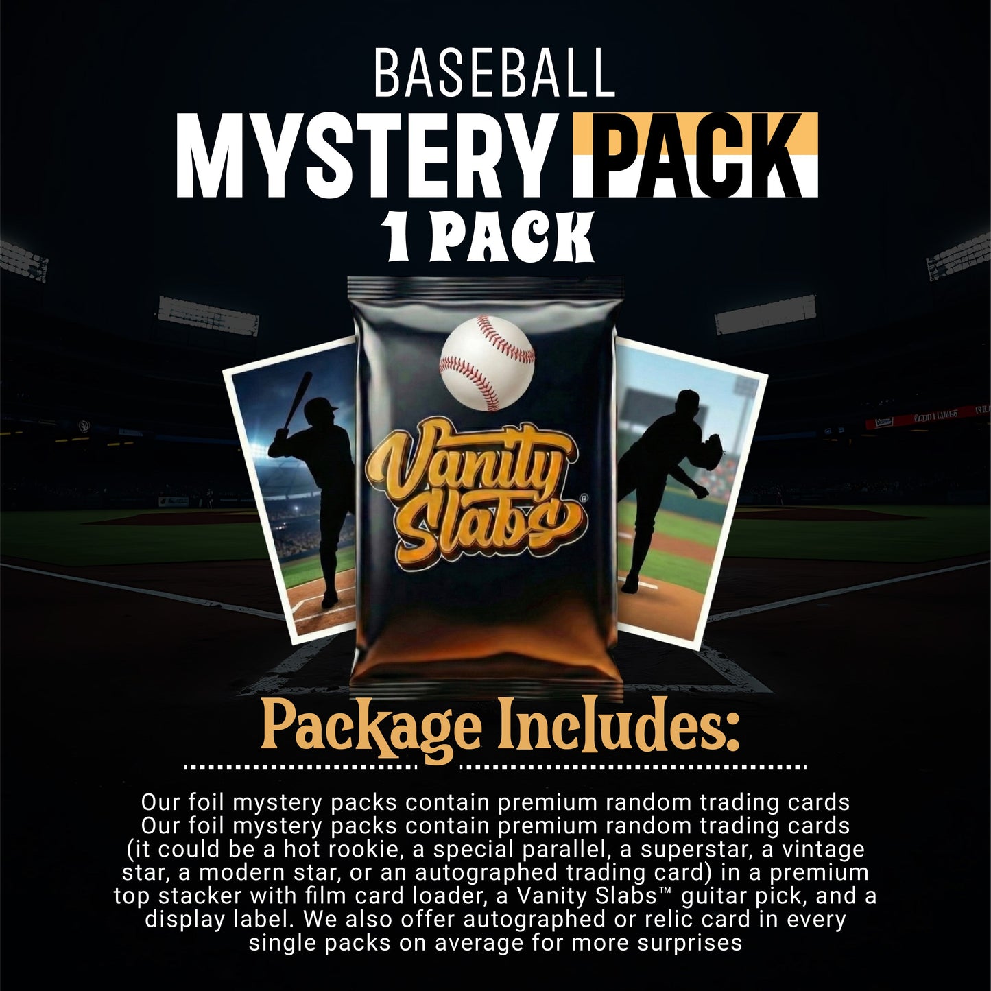 Baseball Mystery Pack (Random Relic & Rookies Trading Cards)