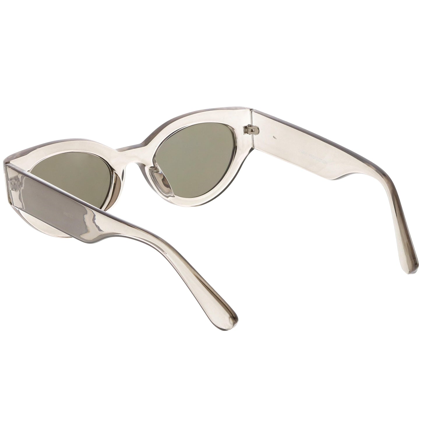 Bold Retro Fashion Oval Mirrored Flat Lens Sunglasses C544