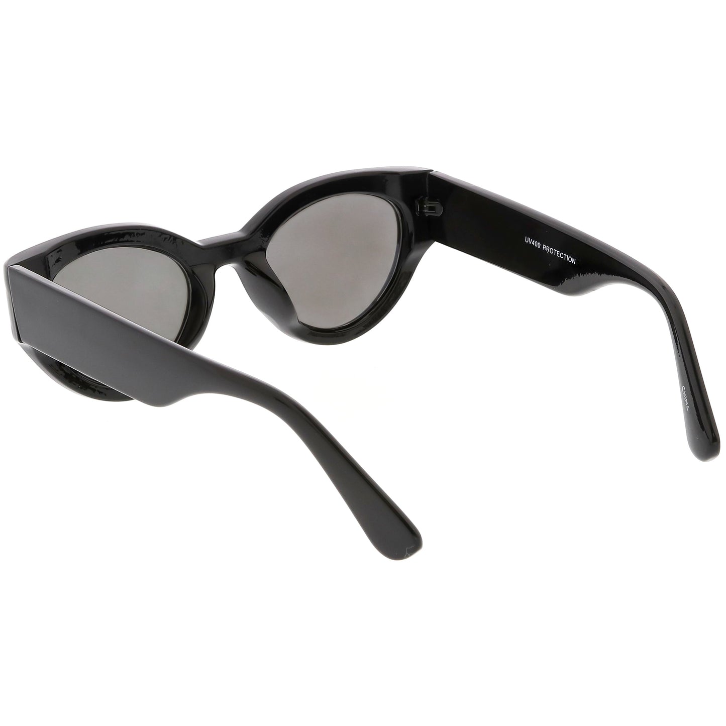 Bold Retro Fashion Oval Mirrored Flat Lens Sunglasses C544