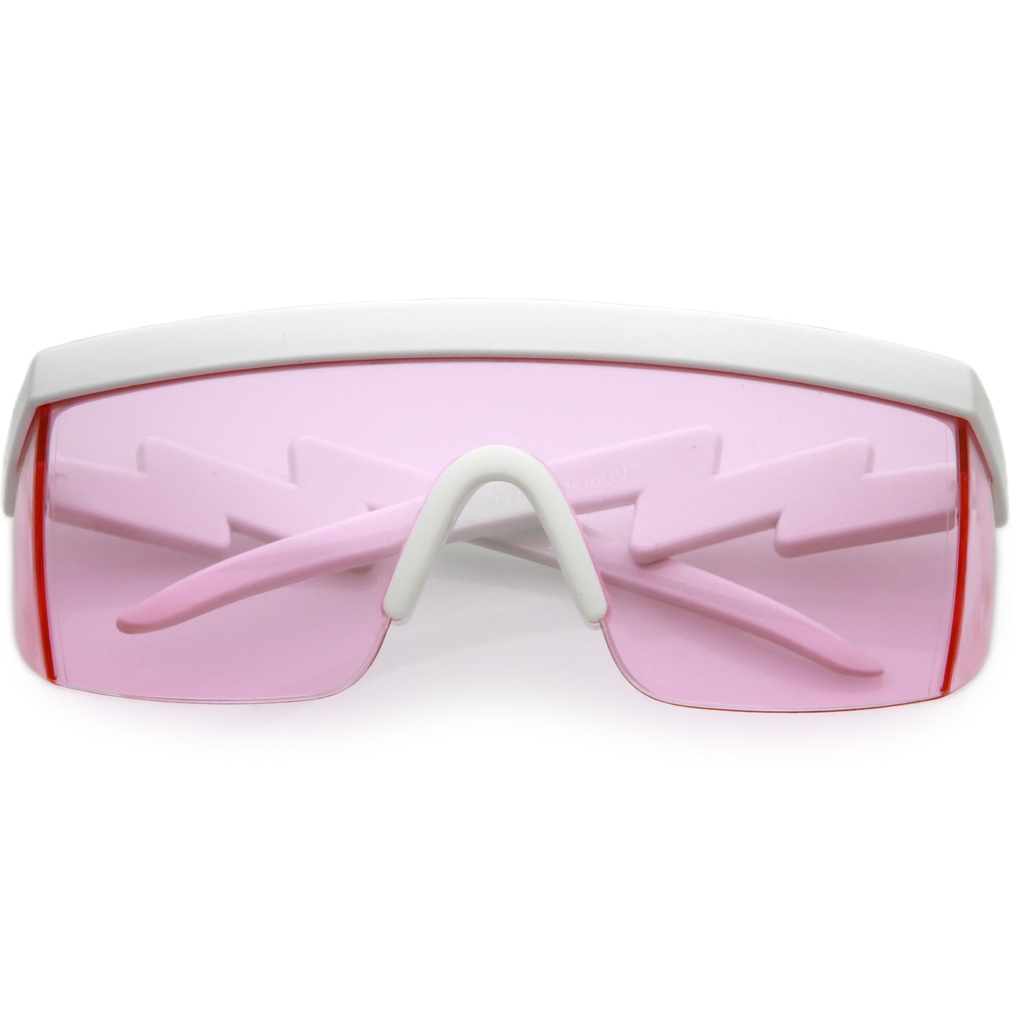 Retro Flat Top Color Tone Half Frame Goggle Shield Sunglasses C546