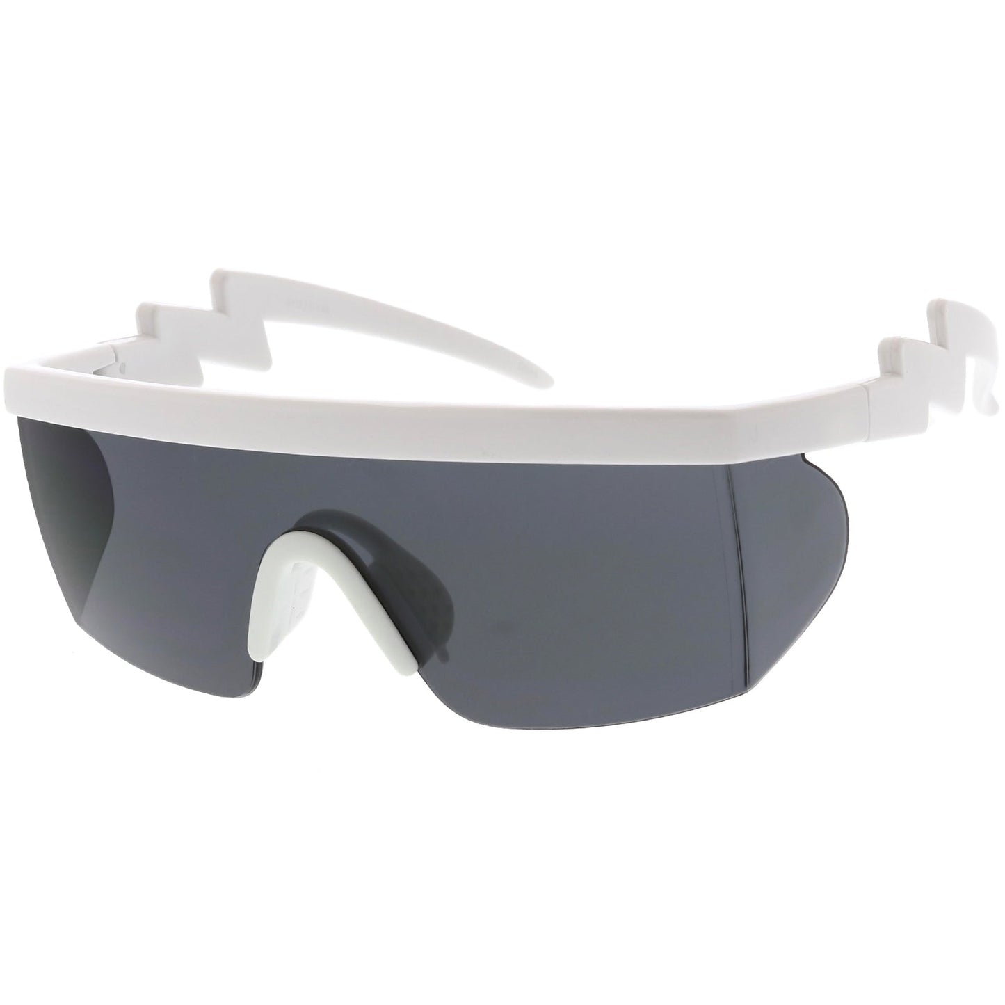 Retro Flat Top Color Tone Half Frame Goggle Shield Sunglasses C546