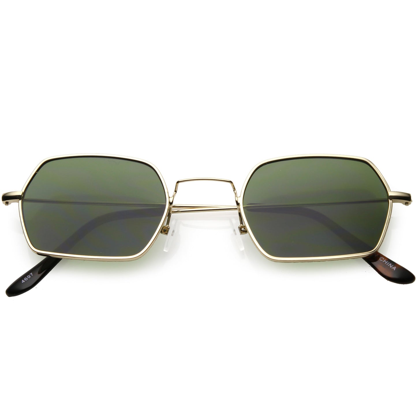 Ultra Slim Metal Hexagon Geometric Sunglasses C633