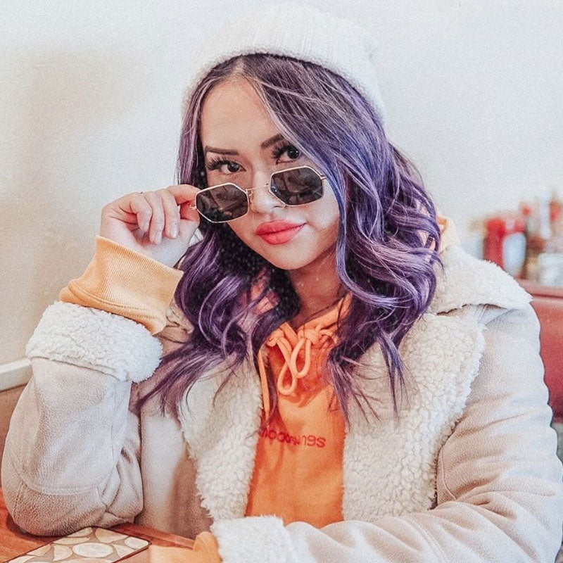 Ultra Slim Metal Hexagon Geometric Sunglasses C633