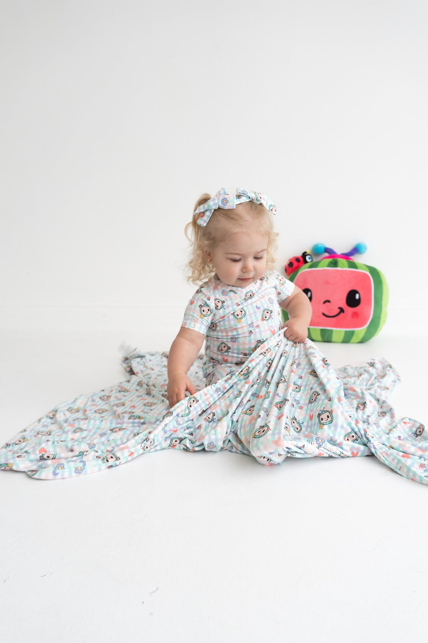 Dream Big Little Co x CoComelon SPRINGTIME MELON DREAM SHORT SET