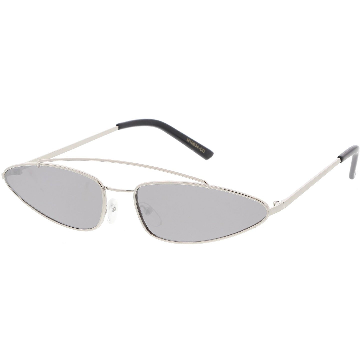 Retro 1990's Slim Triangle  Color Tone Flat Lens Sunglasses C725