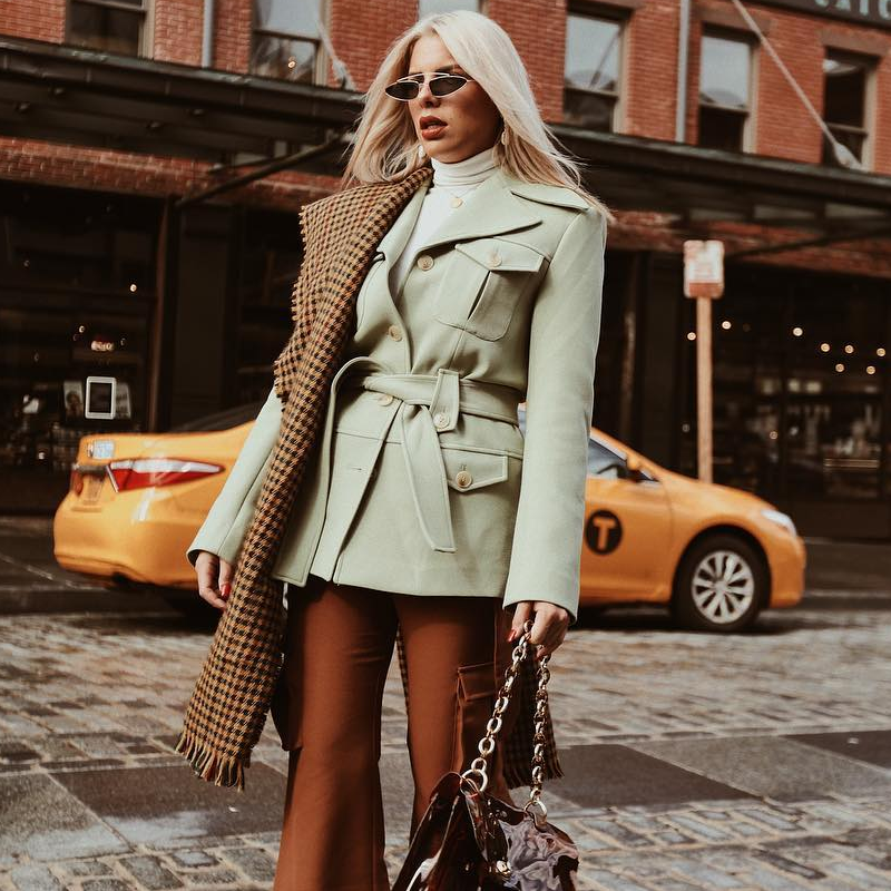 Retro 1990's Slim Triangle  Color Tone Flat Lens Sunglasses C725