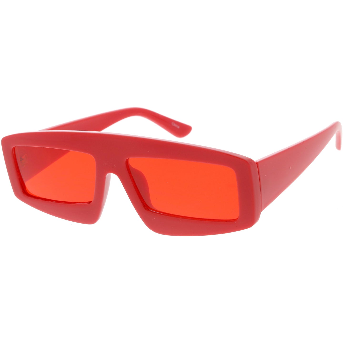 Retro Modern Rectangle Flat Lens Color Tinted Sunglasses C747