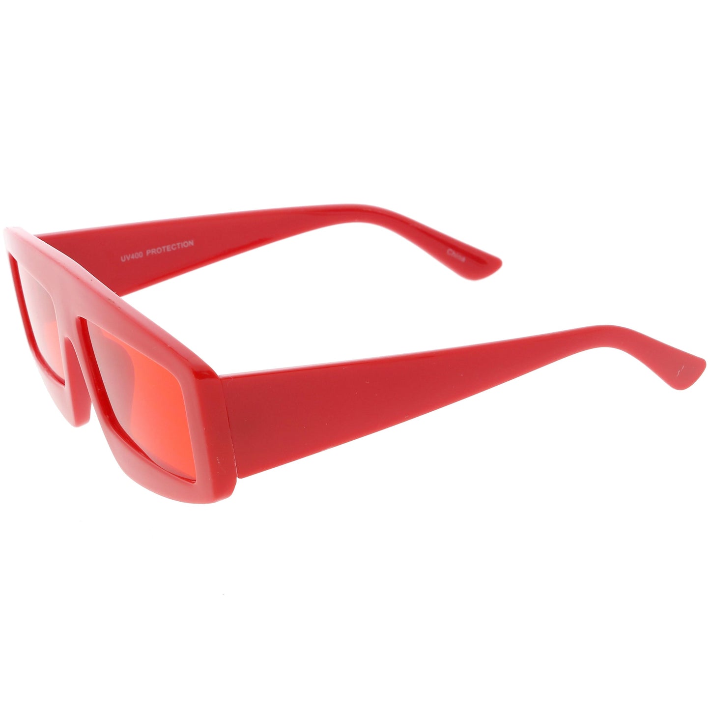 Retro Modern Rectangle Flat Lens Color Tinted Sunglasses C747
