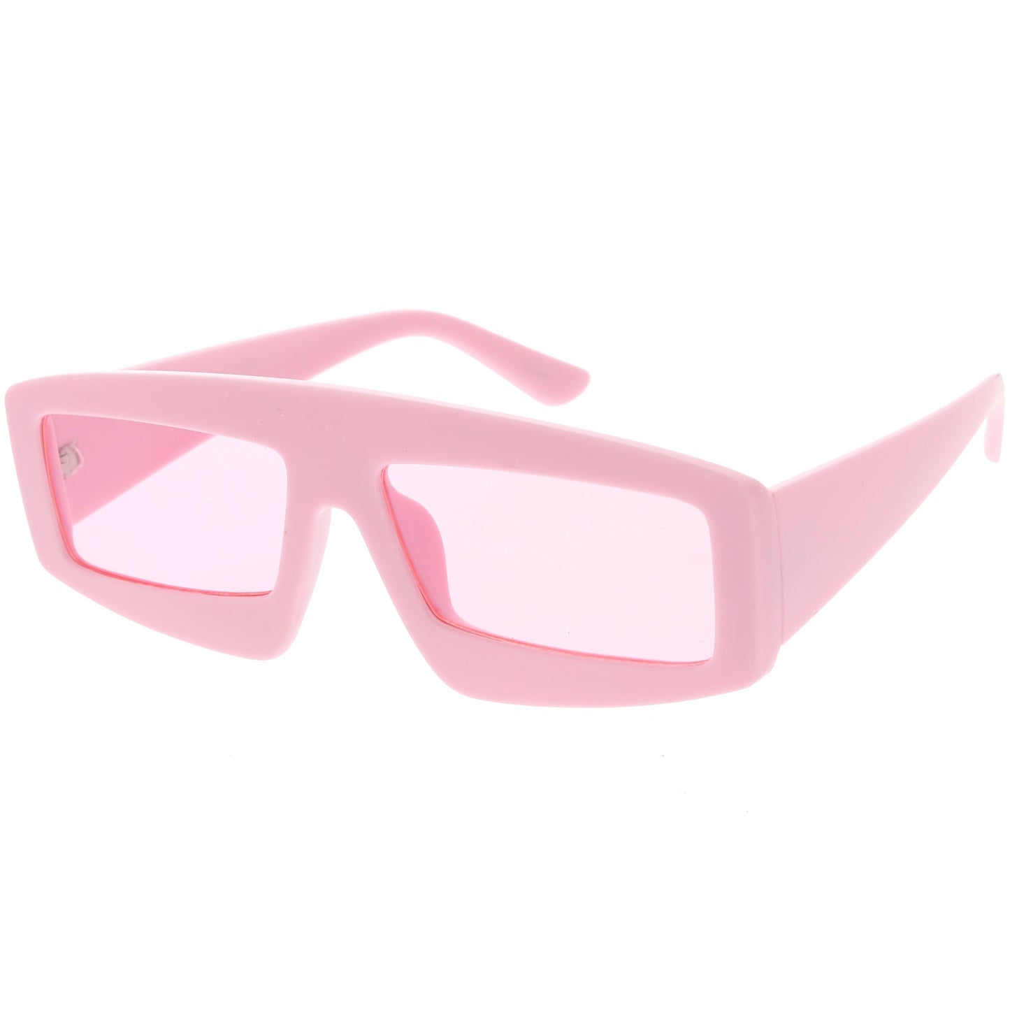 Retro Modern Rectangle Flat Lens Color Tinted Sunglasses C747