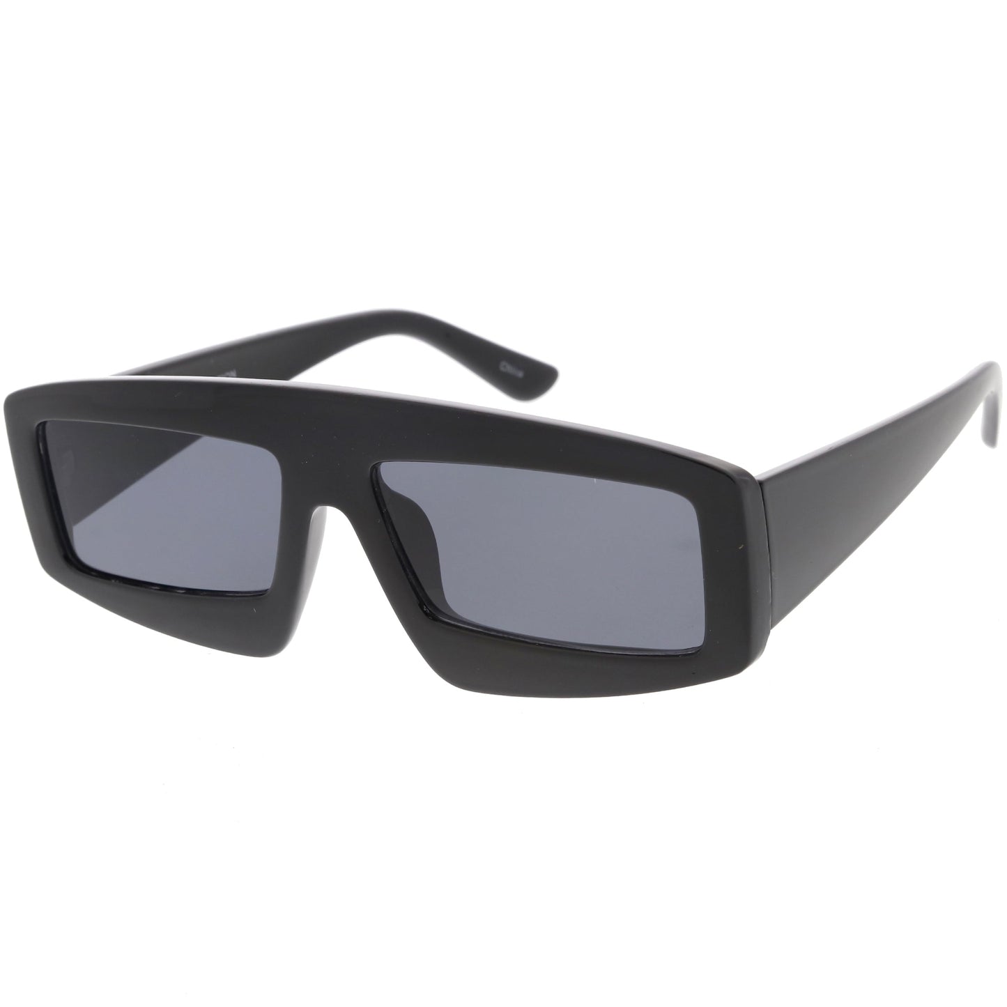 Futuristic Retro Rectangle Block Flat Lens Sunglasses C752