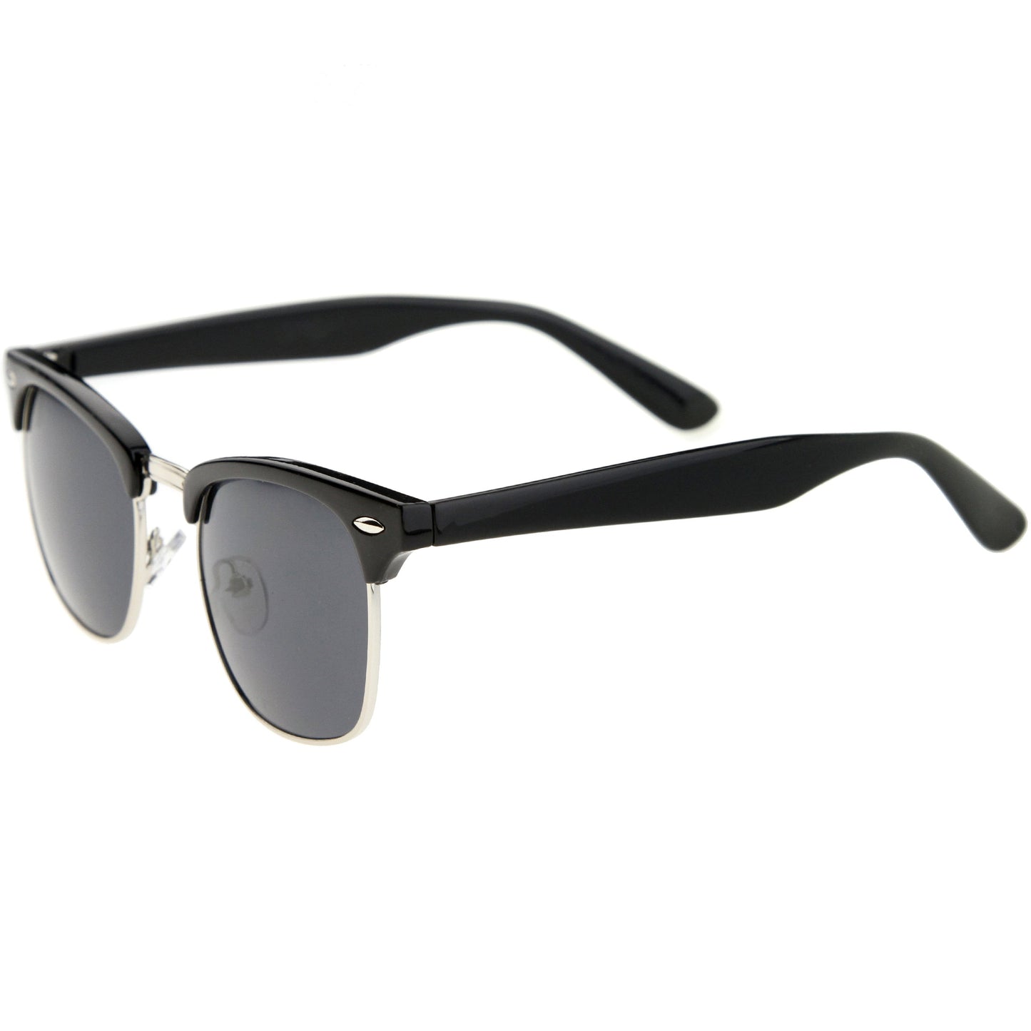 Classic Square Neutral Colored Lenses Horn Rimmed Sunglasses C771
