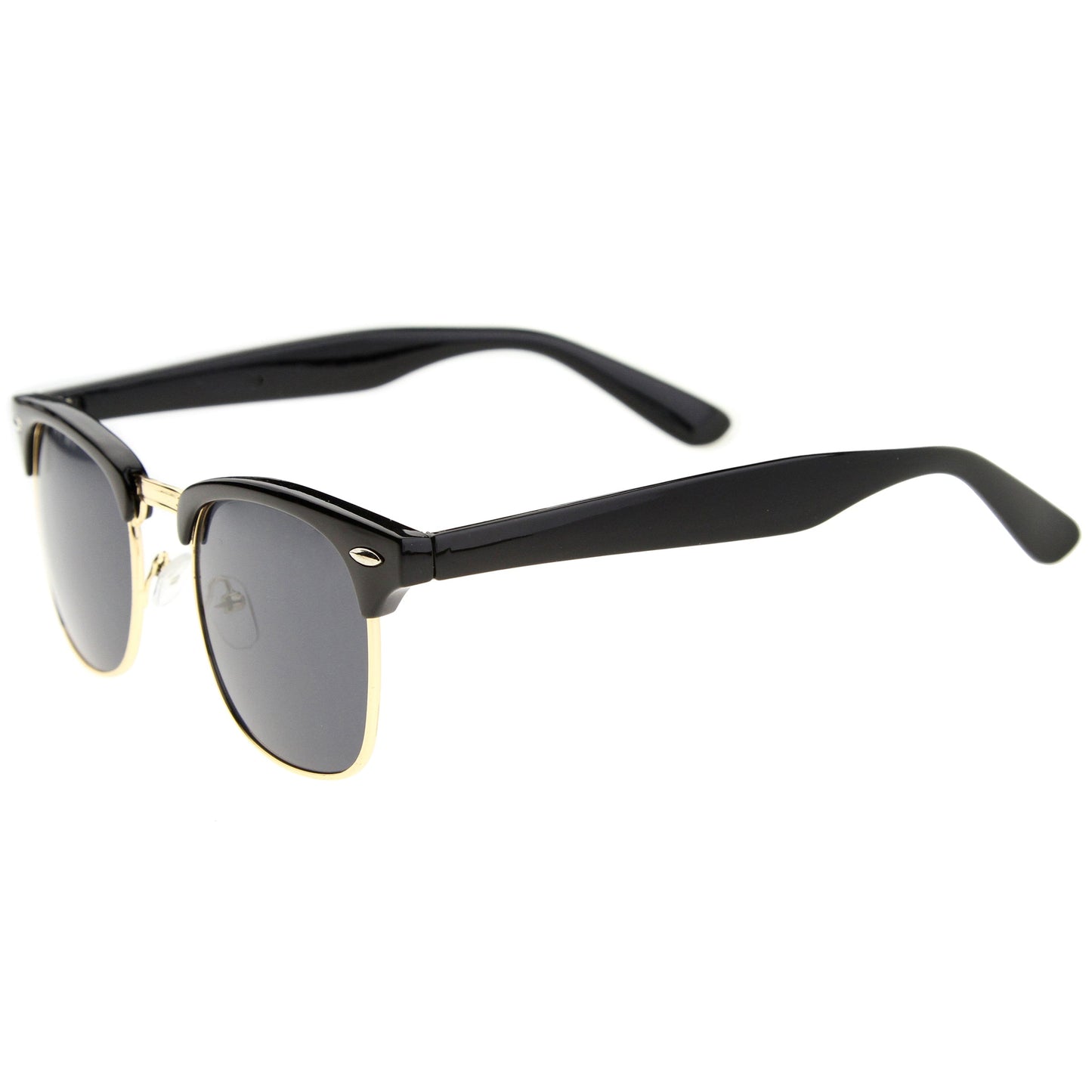 Classic Square Neutral Colored Lenses Horn Rimmed Sunglasses C771
