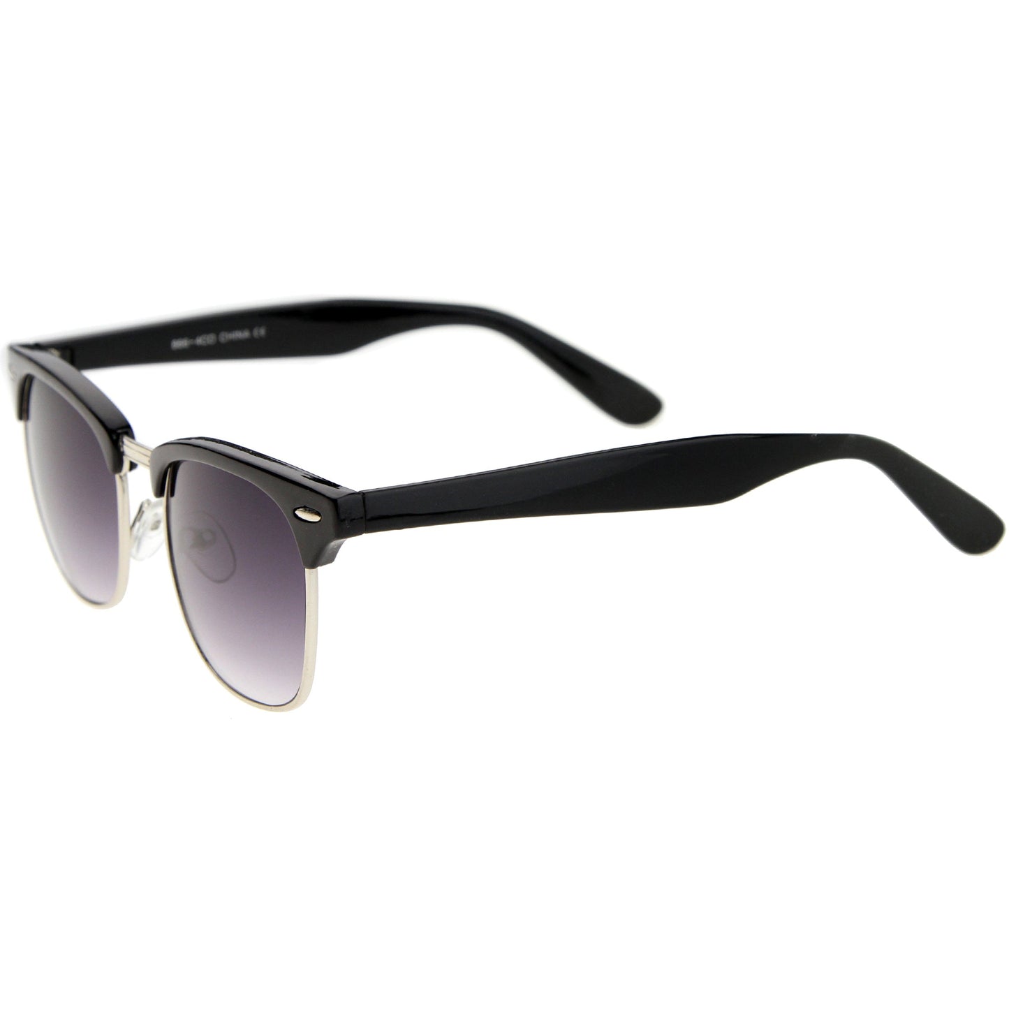 Classic Square Neutral Colored Lenses Horn Rimmed Sunglasses C771