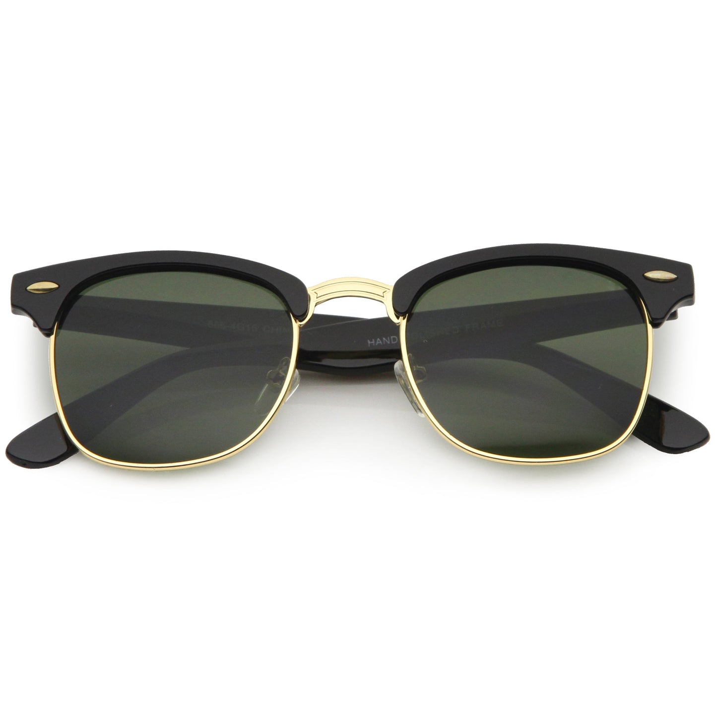 Classic Square Neutral Colored Lenses Horn Rimmed Sunglasses C771