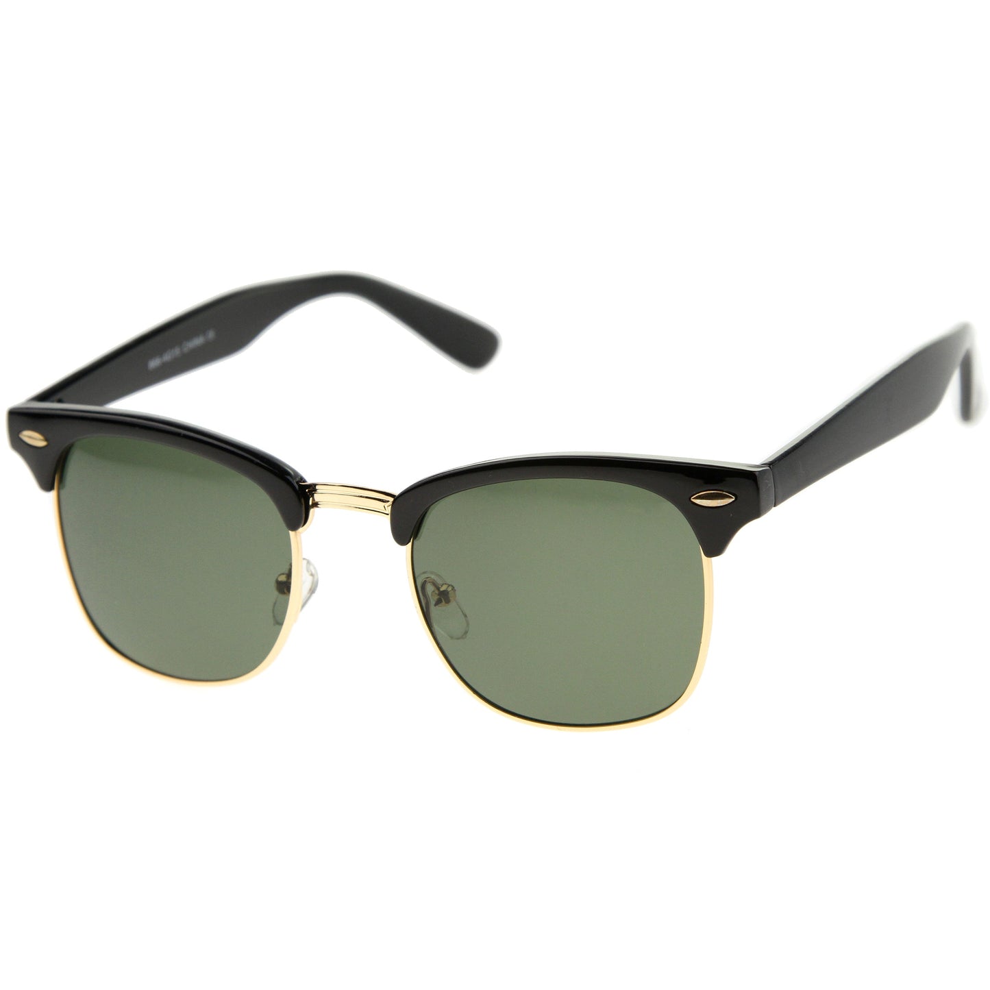 Classic Square Neutral Colored Lenses Horn Rimmed Sunglasses C771