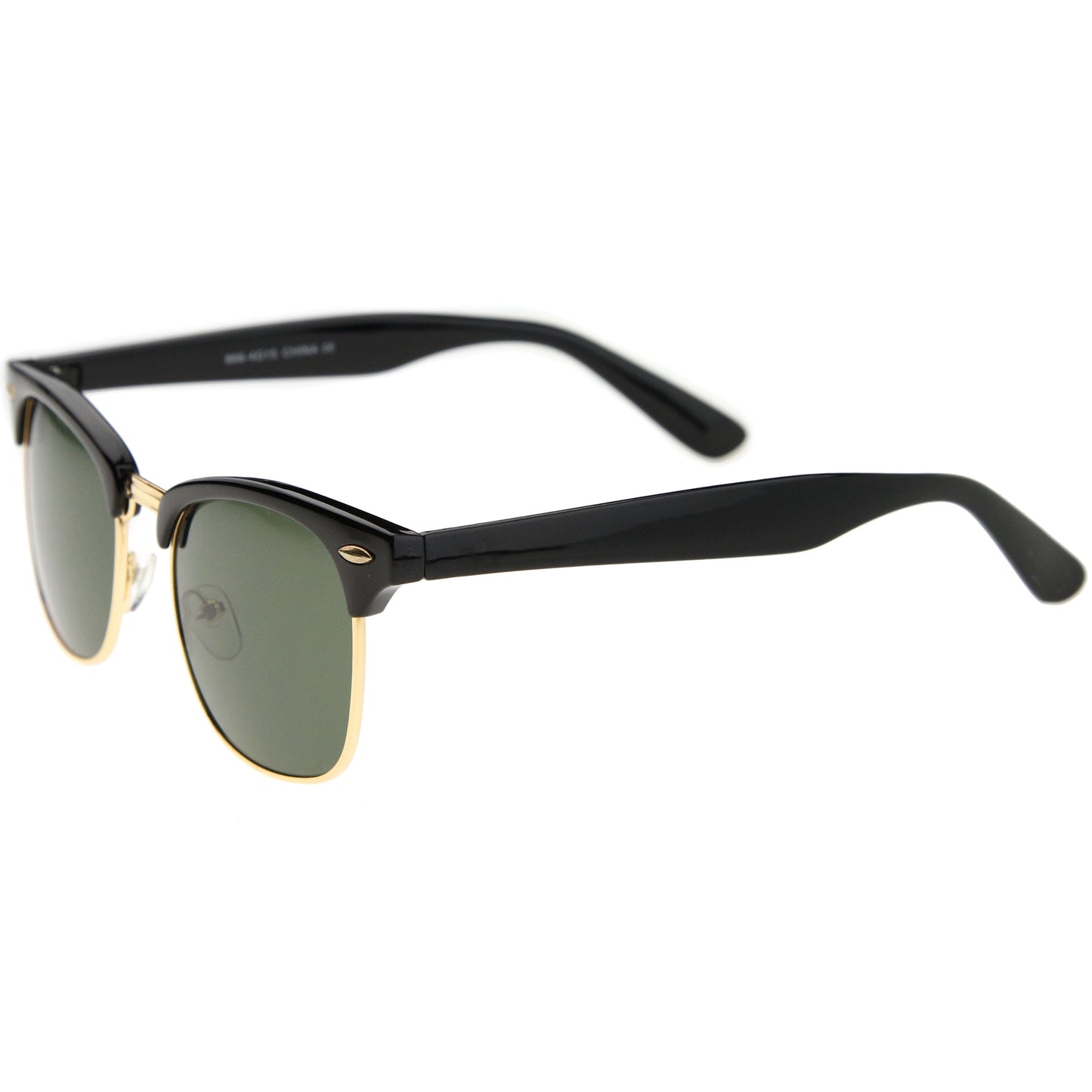 Classic Square Neutral Colored Lenses Horn Rimmed Sunglasses C771
