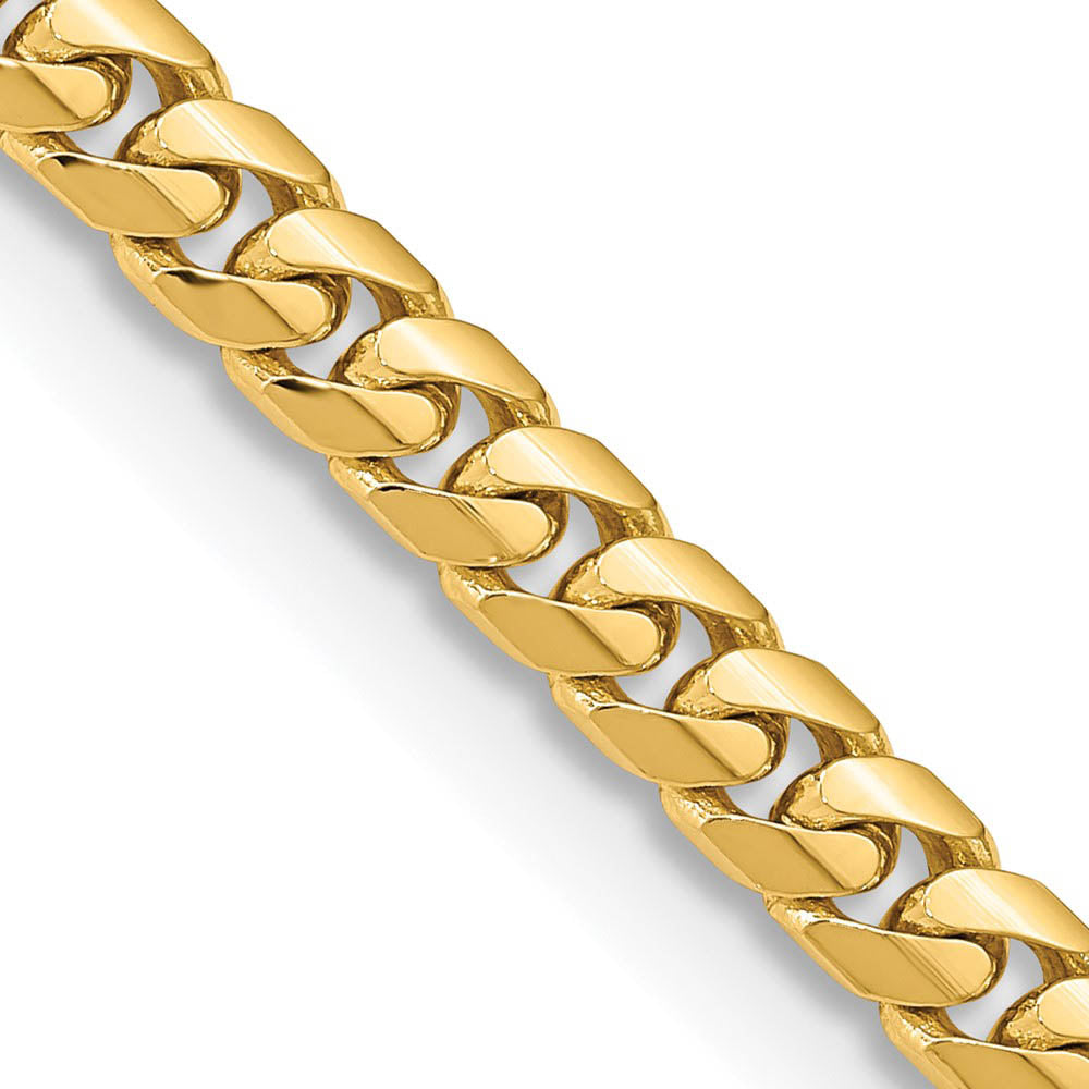 Men's 5.5mm 14K Yellow Gold Solid Miami Cuban (Curb) Chain Necklace