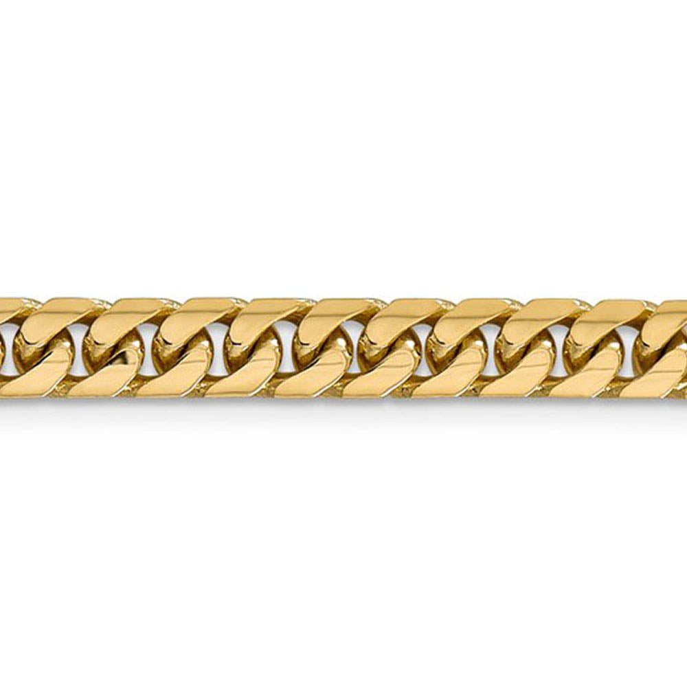 Men's 5.5mm 14K Yellow Gold Solid Miami Cuban (Curb) Chain Necklace