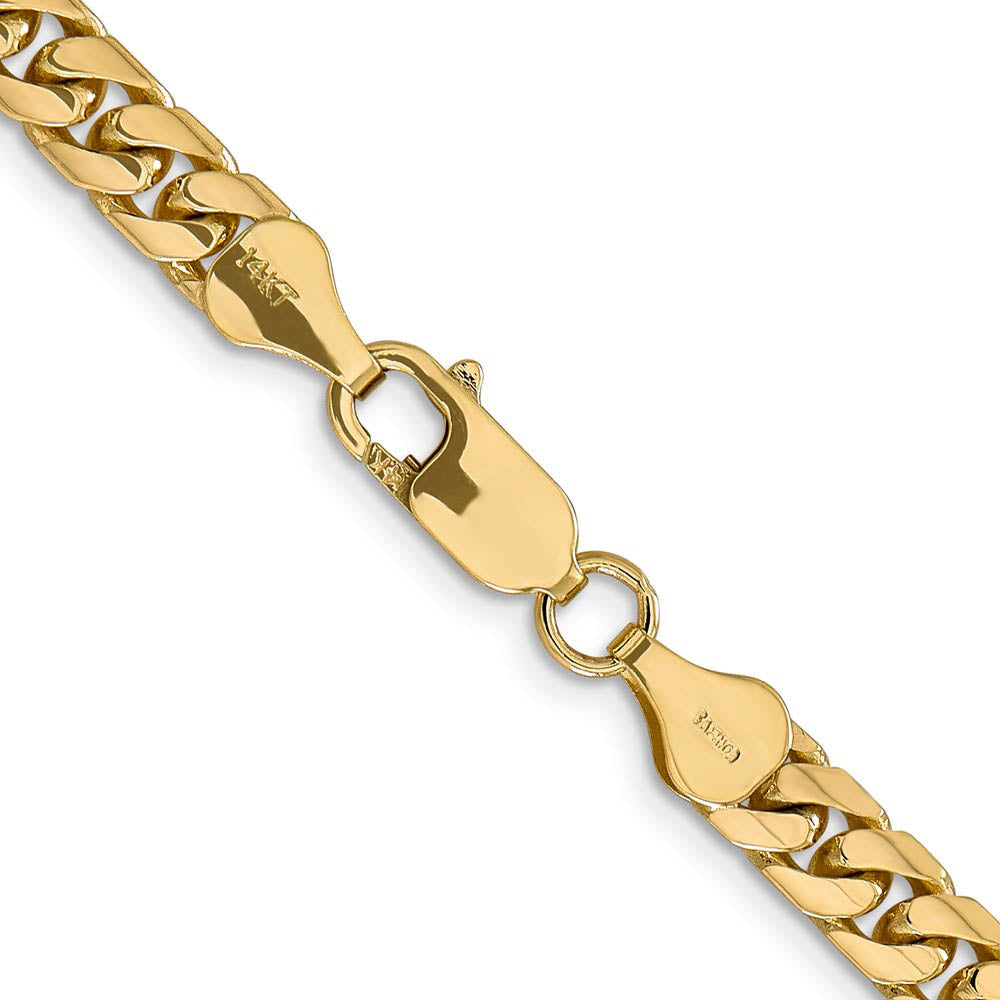 Men's 5.5mm 14K Yellow Gold Solid Miami Cuban (Curb) Chain Necklace