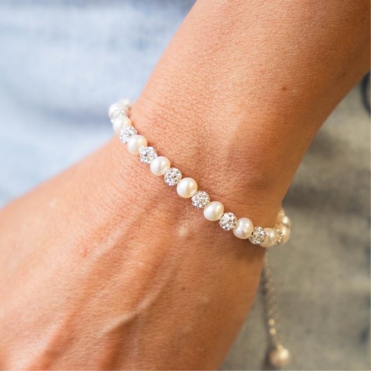 VANITY - Sterling Silver Baroque 925 Charm Accent Bracelet