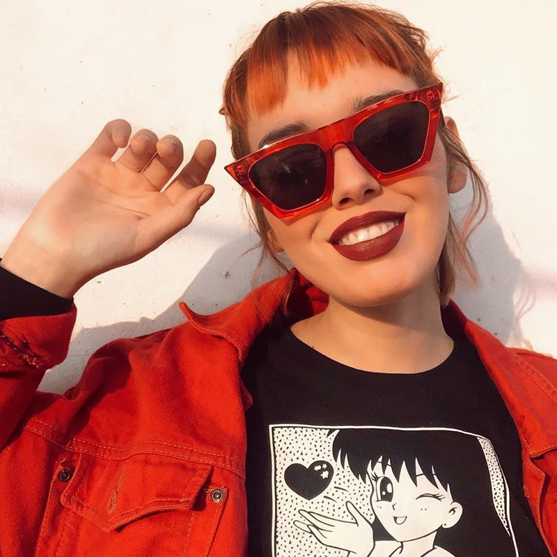 Women's Retro Oversize Wide Pointed Cat Eye Sunglasses C921