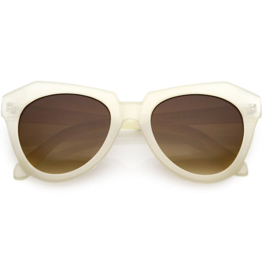 Women's Oversize Geometric Round Cat Eye Sunglasses C938