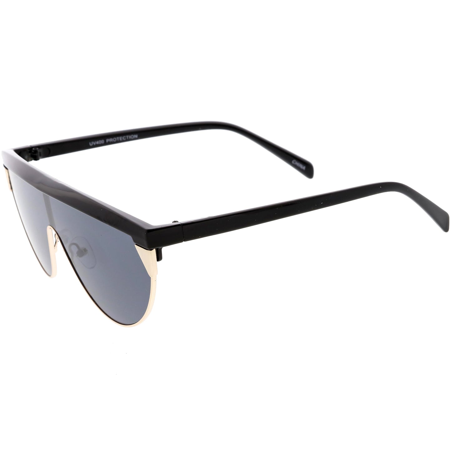 Retro Futuristic Flat Top Mono Shield Blade Sunglasses C953