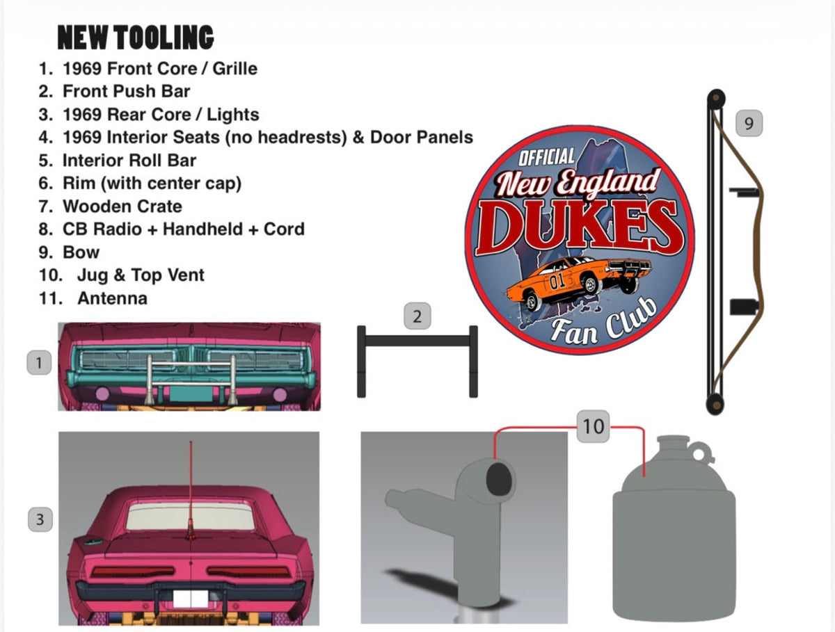 1:18 1969 Dodge Charger GENERAL LEE Greenlight No. 13730 (New Tooling) Preorder Winter 2027