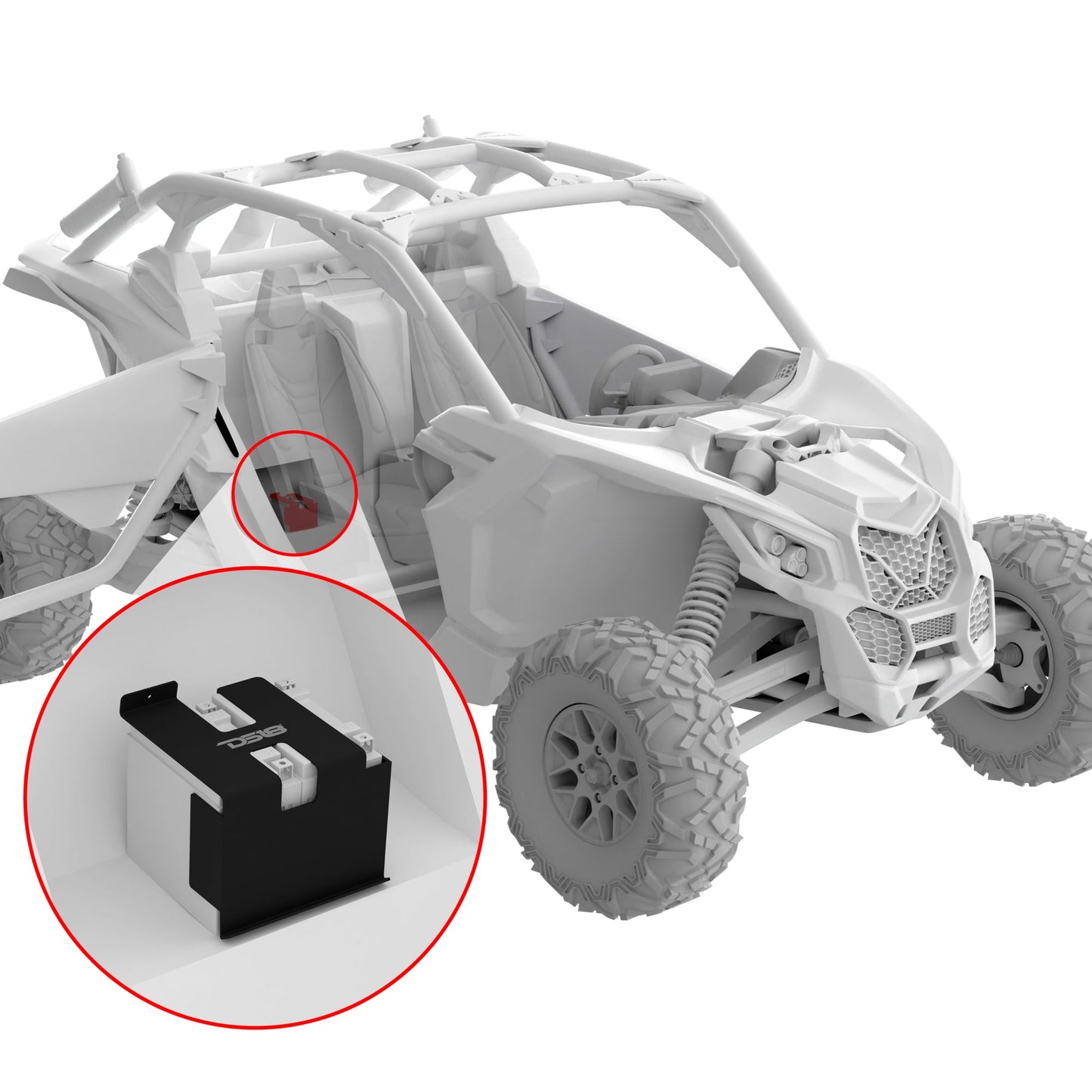 Can-Am Maverick X3 Second Battery Upgrade Kit with Battery - More Battery Reserve Power For Longer Lasting Audio