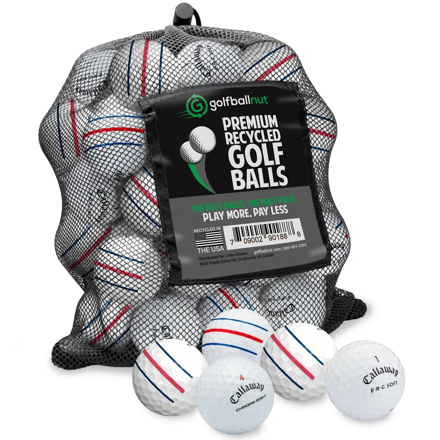 Recycled Callaway Triple Track Mix Mesh Bag – 48 Count