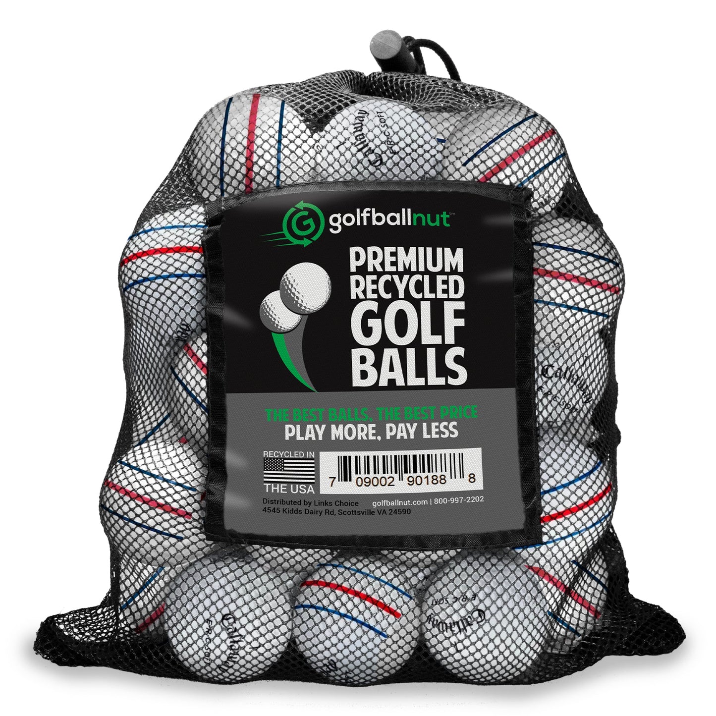Recycled Callaway Triple Track Mix Mesh Bag – 48 Count