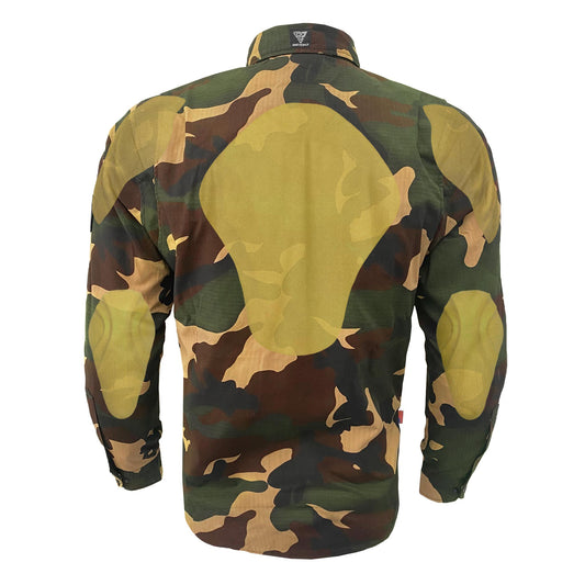 Protective Camouflage Shirt "Knight Hawk" - Dark Color with Pads