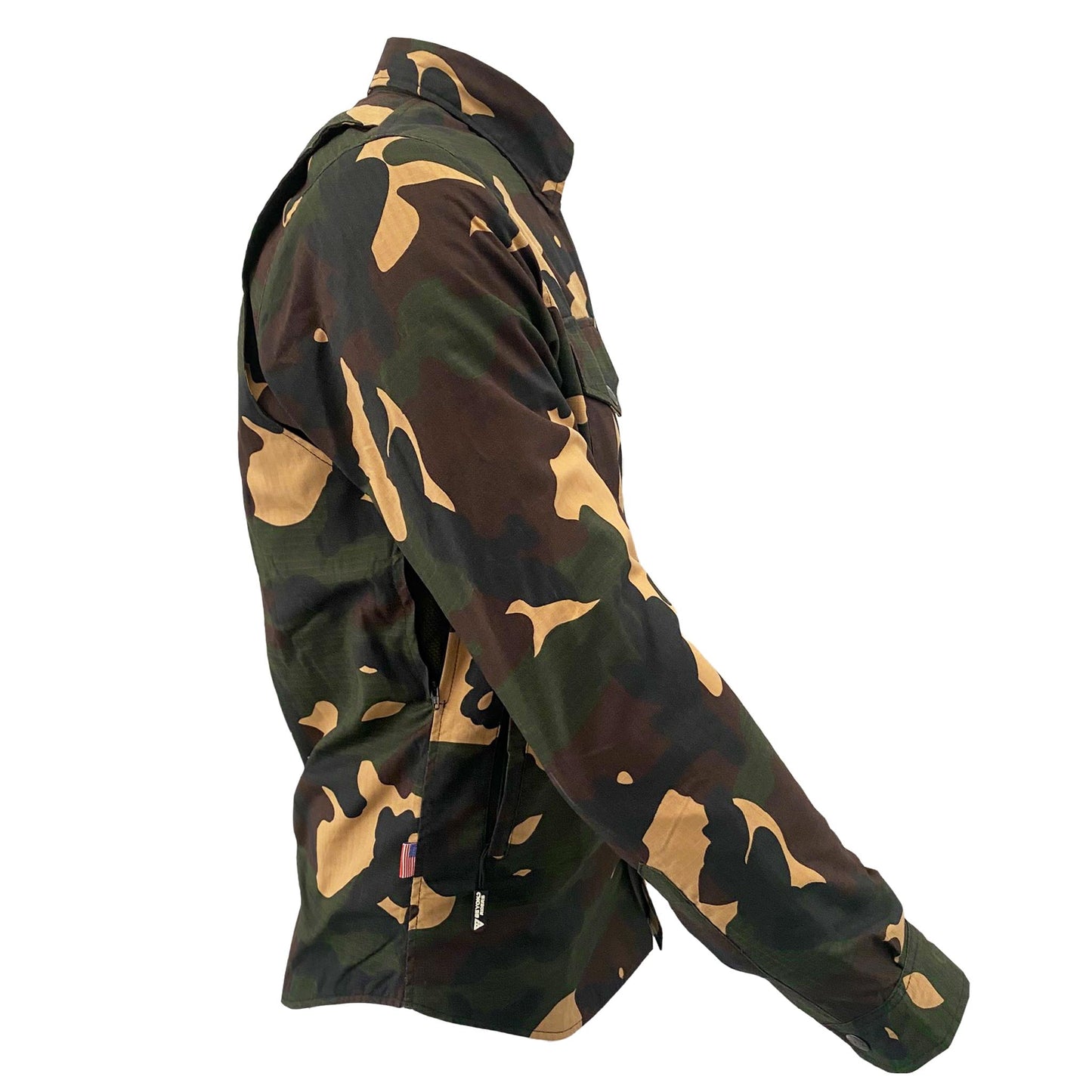 Protective Camouflage Shirt "Knight Hawk" - Dark Color with Pads