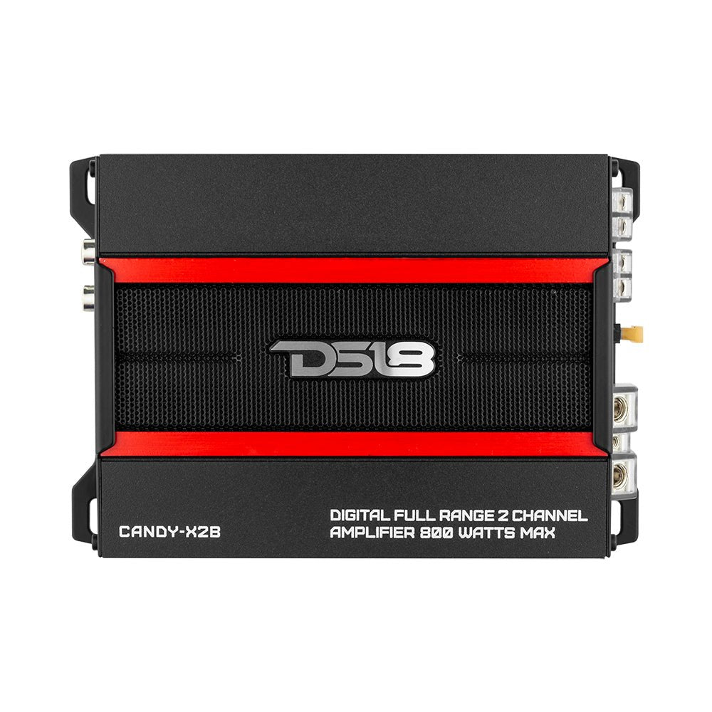 DS18 Golf Cart Package - 2 x 4” Marine Speakers + 1x 2 CH Amplifier + 1 x AMPKIT8 + 1 x ENSBTRC-SQ, BLACK or WHITE.