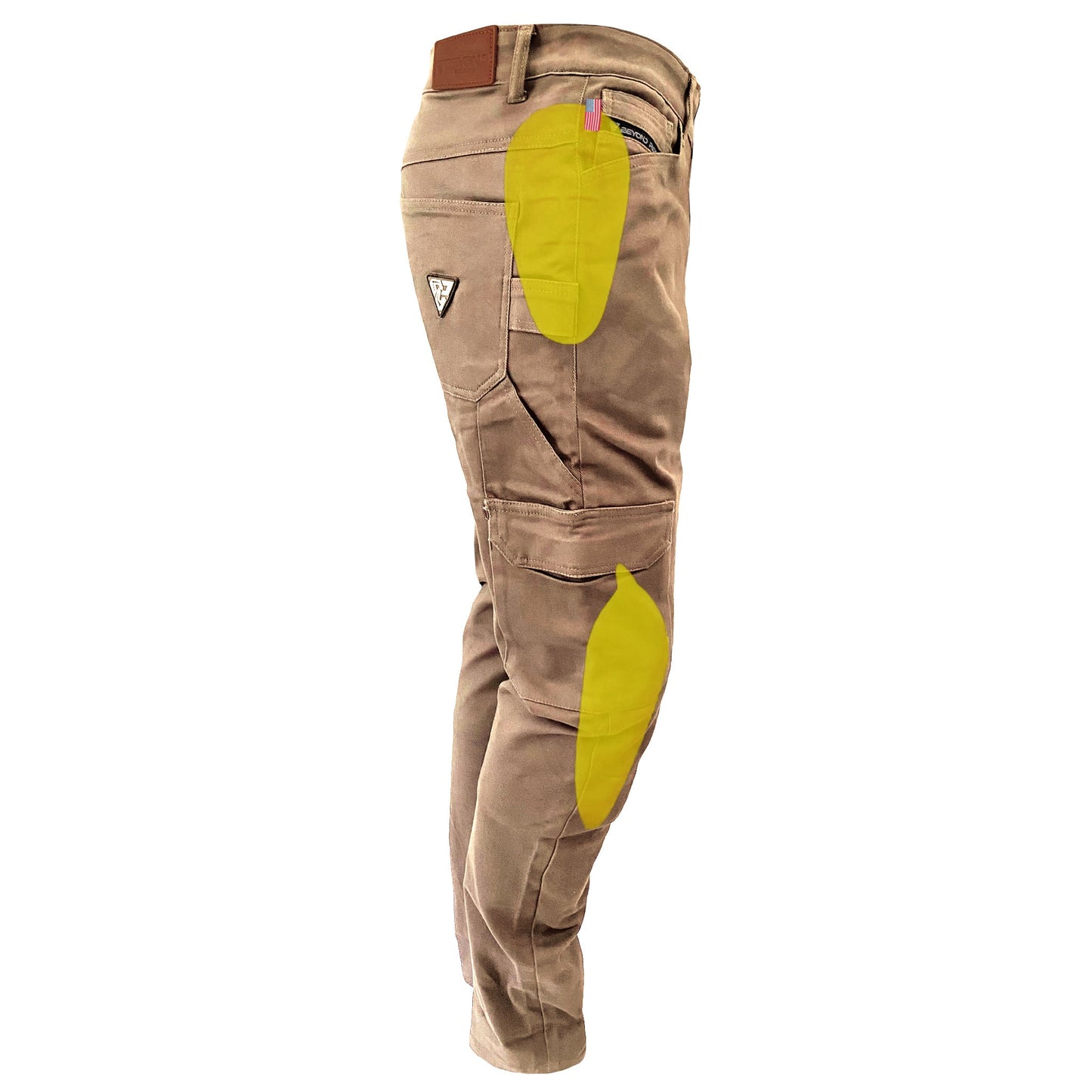 Straight Leg Cargo Pants - Khaki Solid