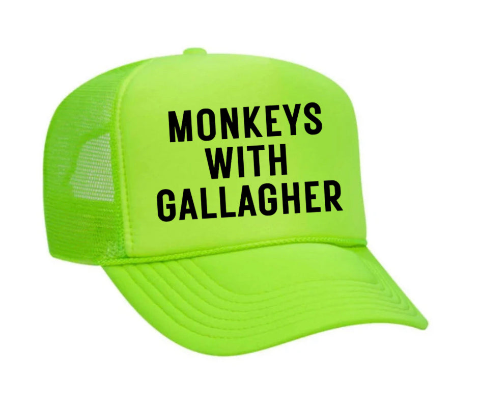 Monkeys With Gallagher Trucker Hat