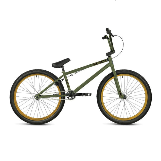 DK Six Pack 24″ Complete BMX Bike - Olive/Gold
