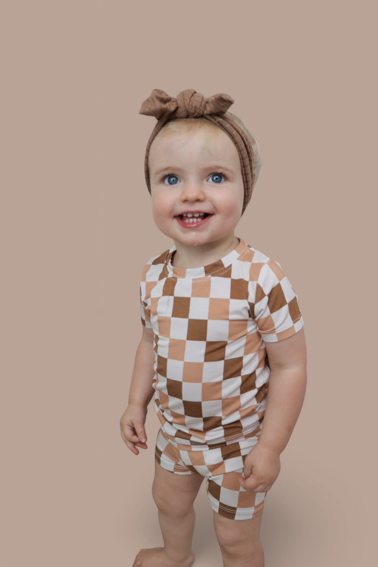 CHESTNUT CHECKERS DREAM SHORT SET