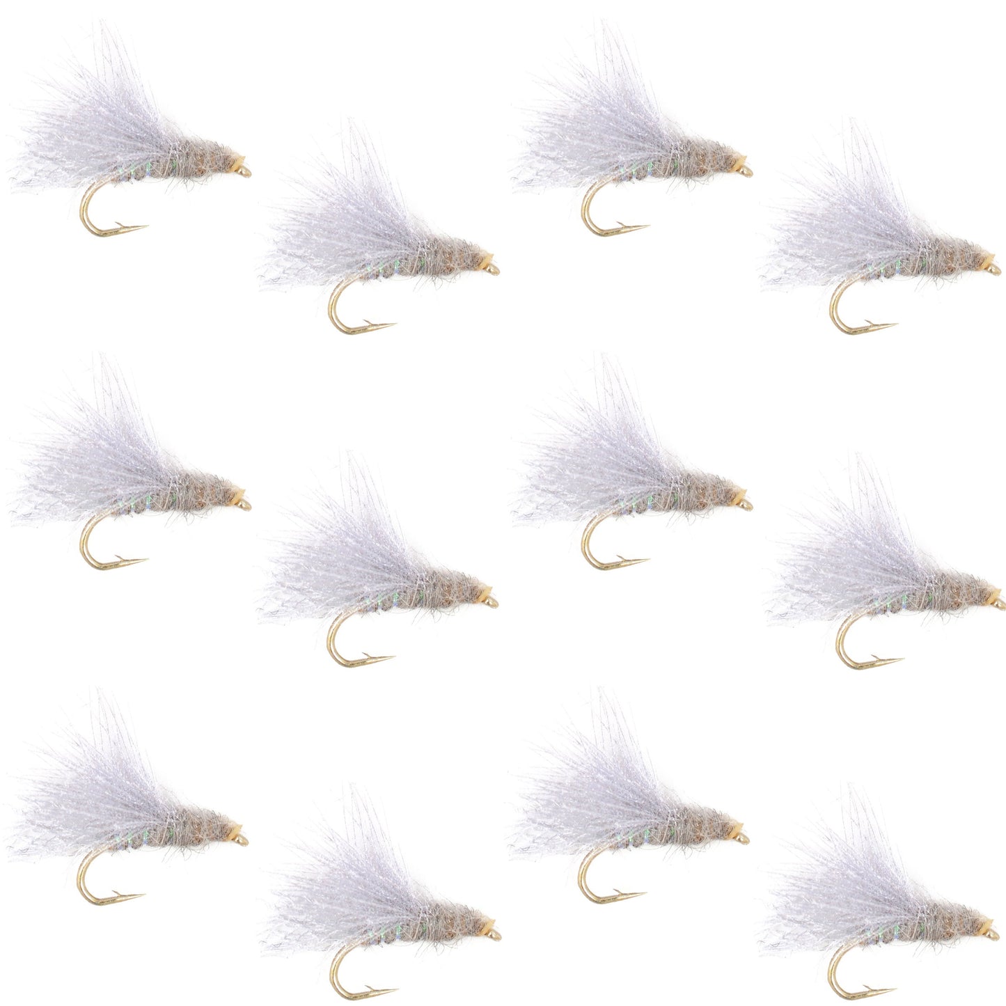 CDC Baetis Emerger BWO Wet Fly Fishing Flies - 1 Dozen Flies Hook Size 14