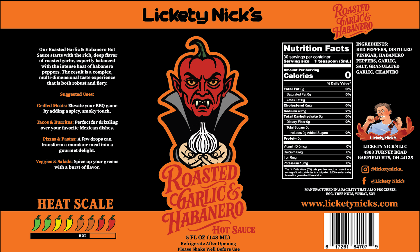 Roasted Garlic & Habanero – Bold Garlic Heat Hot Sauce
