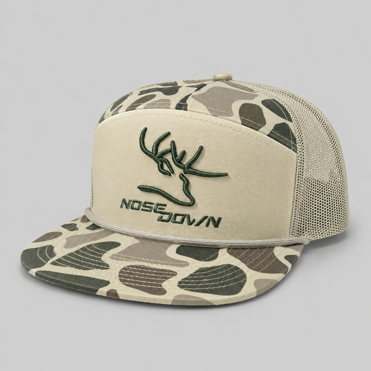 7 Panel Duck Camo Embroidered